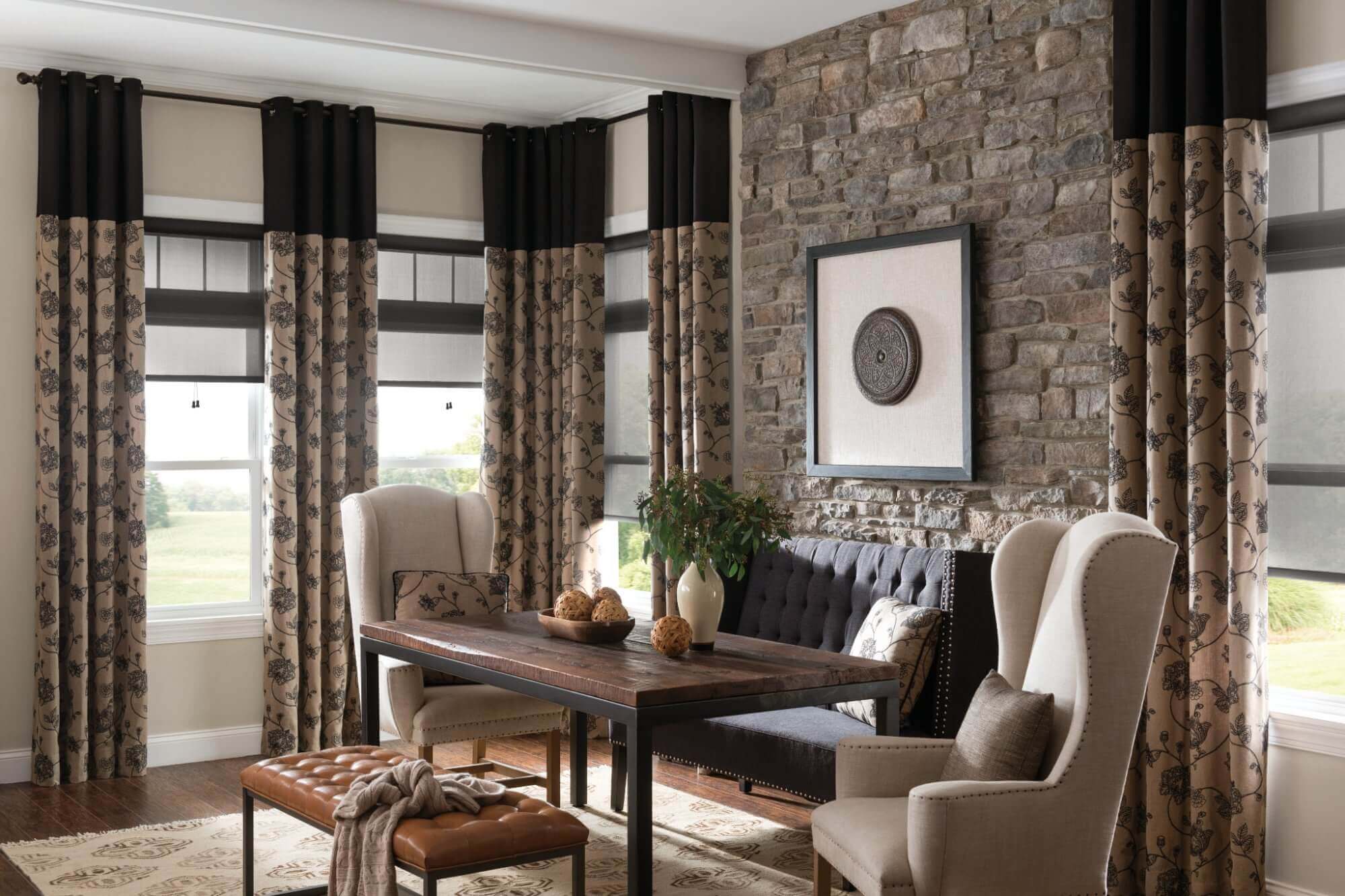 Dining Room Sets And Window Treatment Ideas